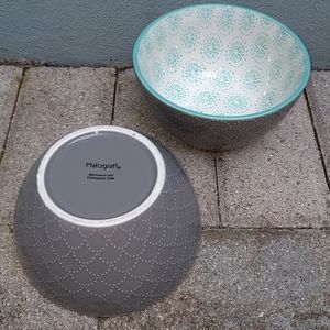 Mermaid/Mermen/Sirena Pfaltzgraff bowls pair